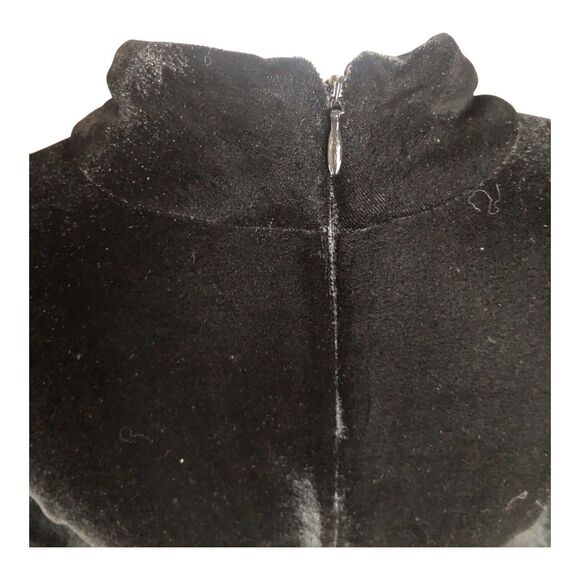 Lovers + Friends Velvet Long Sleeve Simone Ruffle‎ Cocktail Party Mini Dress M - Picture 7 of 10